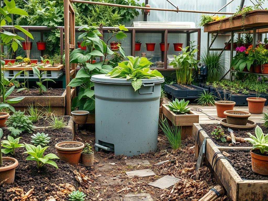 Backyard Compost Bin Hiding