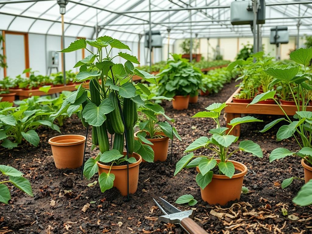 Backyard Cucumber Supports
