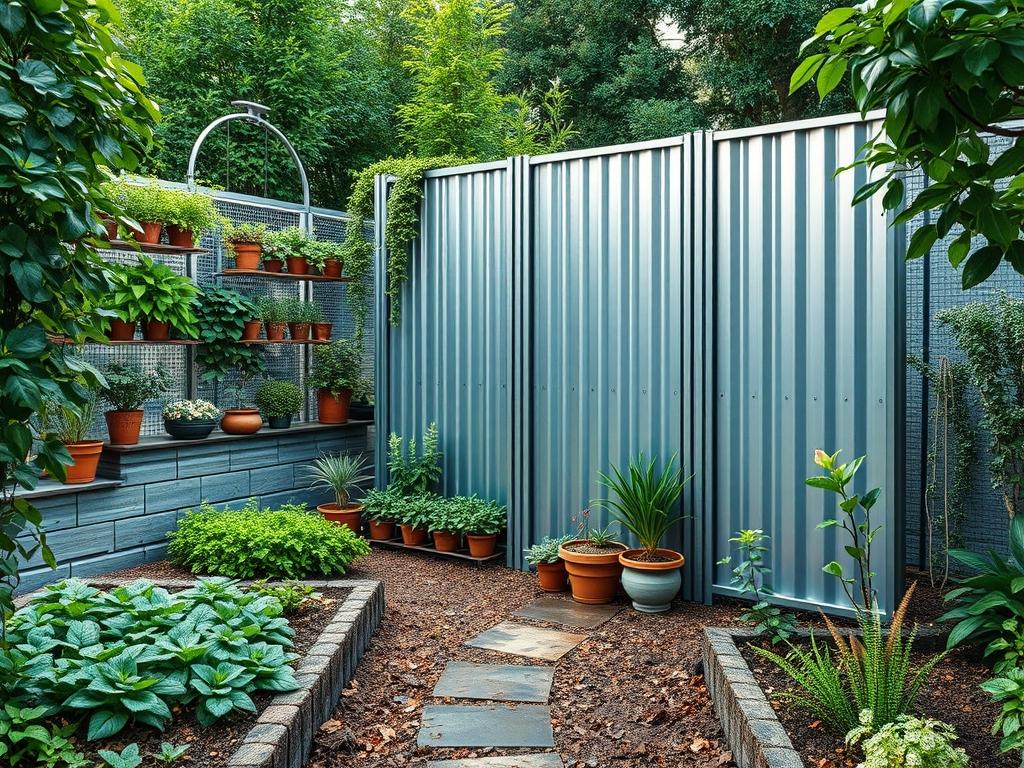 Modern Metal Privacy Panels