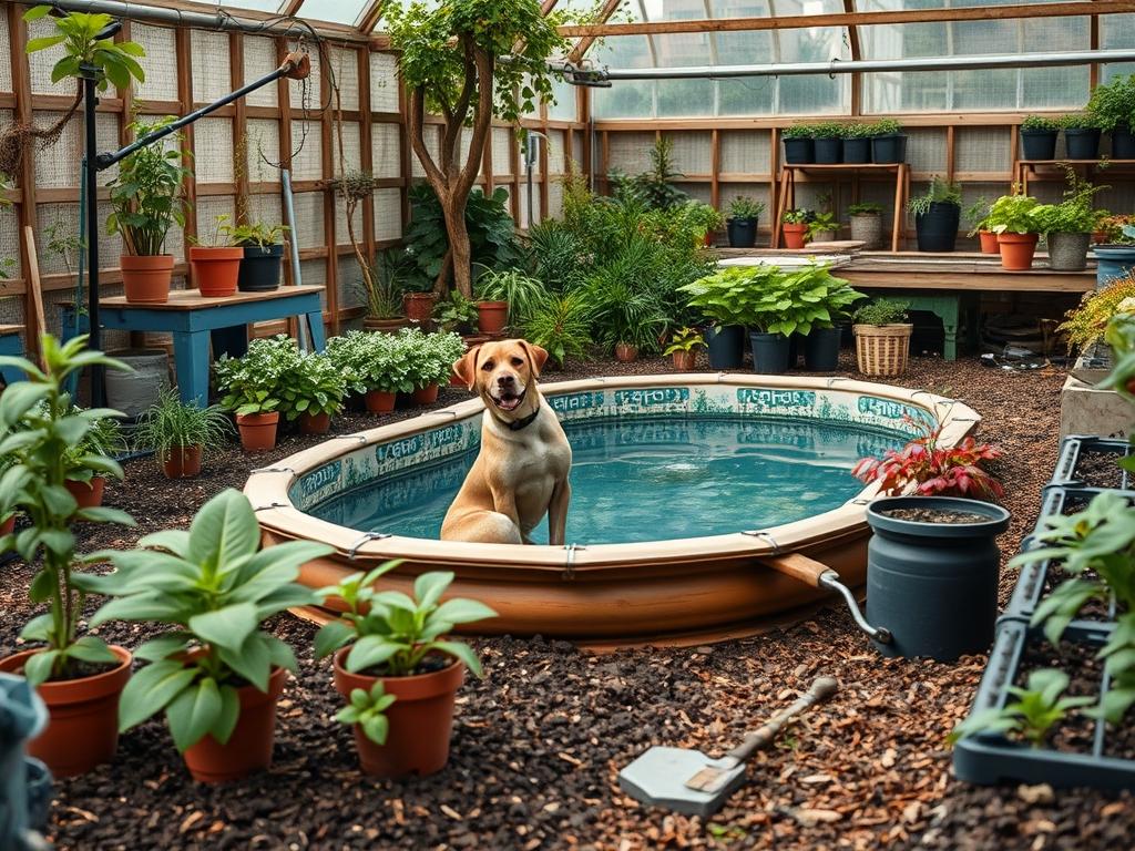 Backyard Dog Pool Safety
