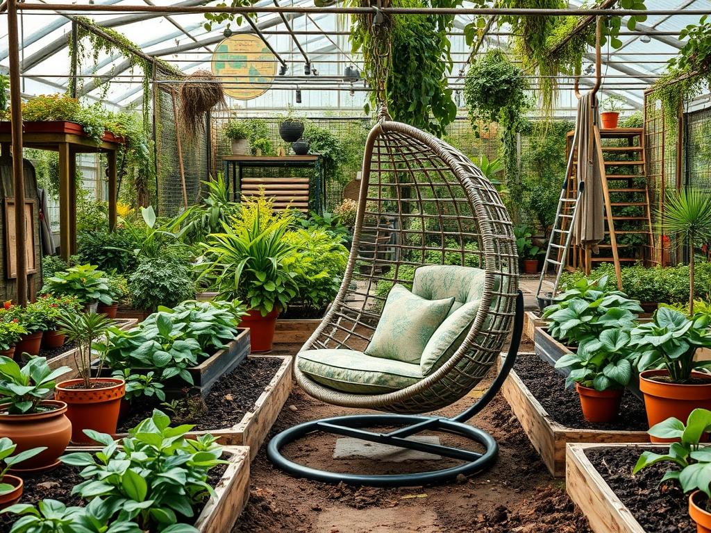 Backyard Hanging Pod Chairs
