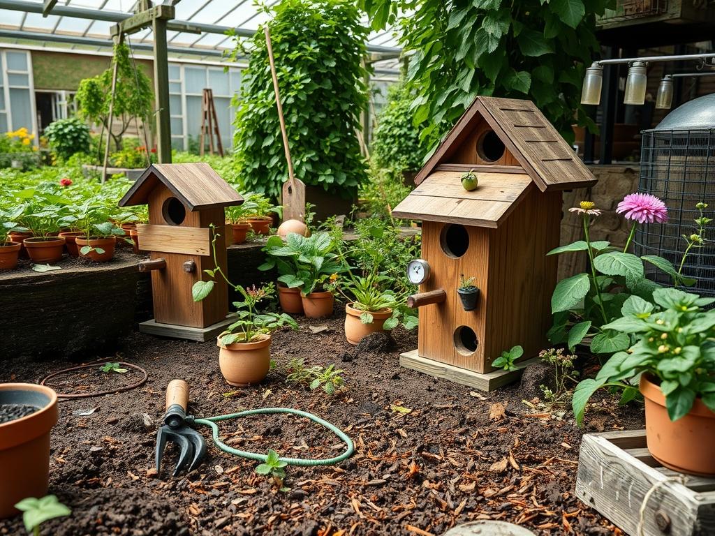 Backyard Ladybug Houses