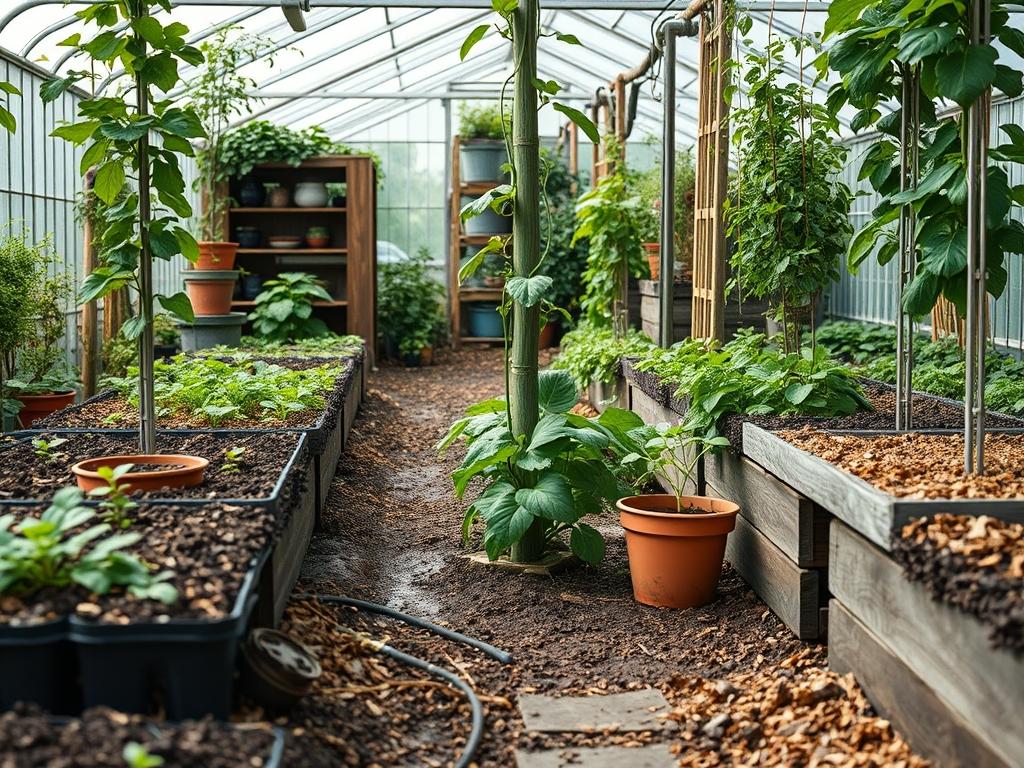 Backyard Pole Bean Supports