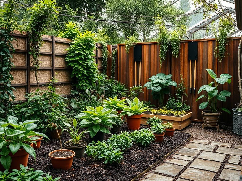 Backyard Privacy Screen Staining