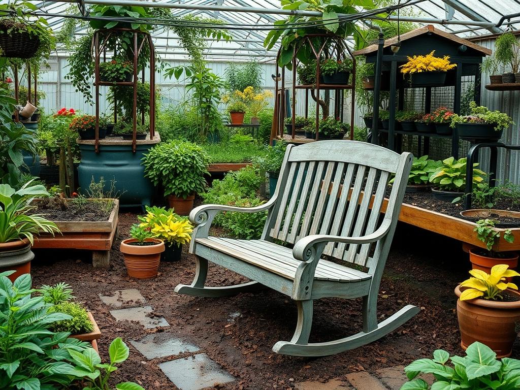 Backyard Rocking Bench Styling