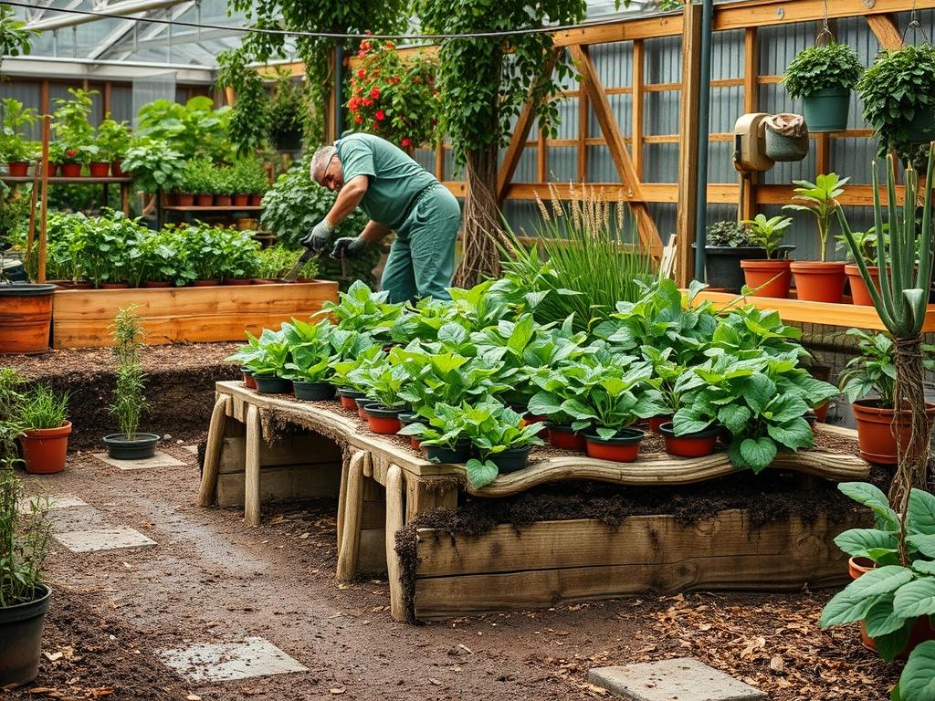 Backyard Tiered Gardening