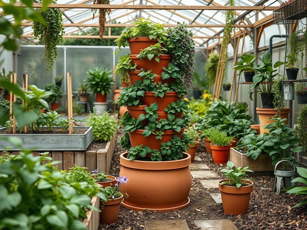 Backyard Vertical Herb Towers